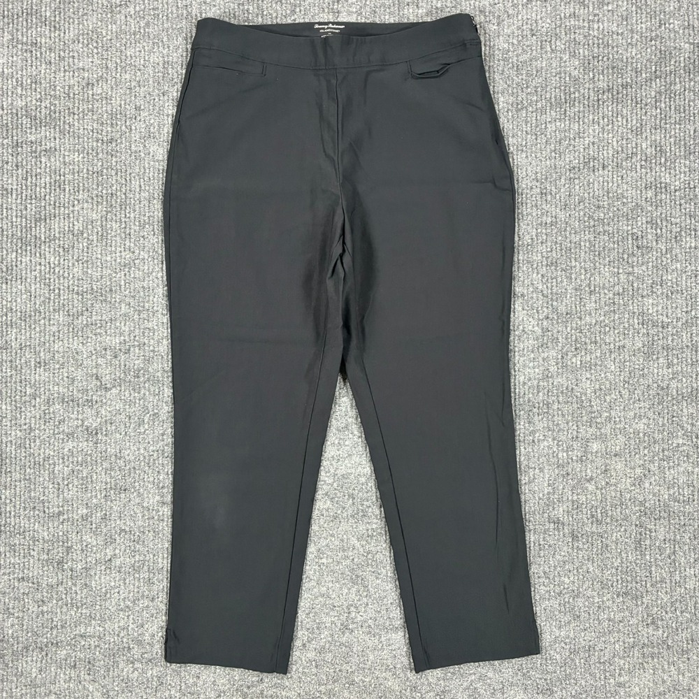 Tommy Bahama IslandZone Black Ankle Pants Womens Size 12 Stretch Career